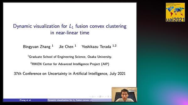 Dynamic visualization for L1 fusion convex clustering in near-linear time