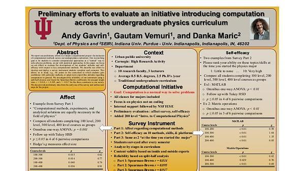 Preliminary efforts to evaluate an initiative introducing computation across the undergraduate physics curriculum