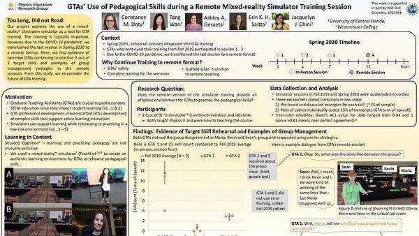 GTAs' Use of Pedagogical Skills during a Remote Mixed-reality Simulator Training Session