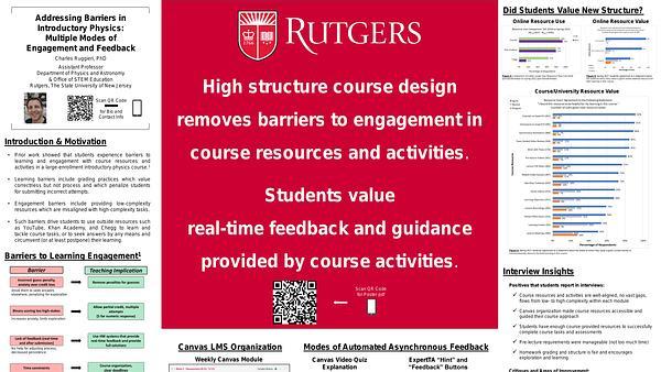 Addressing Barriers in Introductory Physics: Multiple Modes of Engagement and Feedback