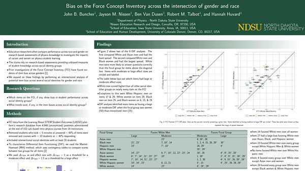 Bias on the Force Concept Inventory across the intersection of gender and race