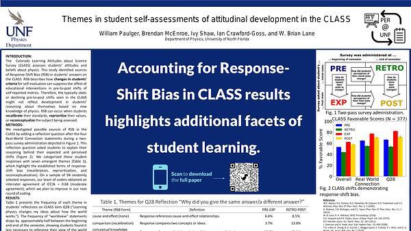 Themes in student self-assessments of attitudinal development in the CLASS