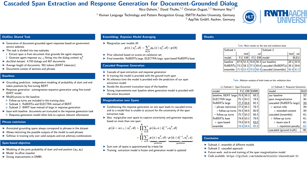 Cascaded Span Extraction and Response Generation for Document-Grounded Dialog