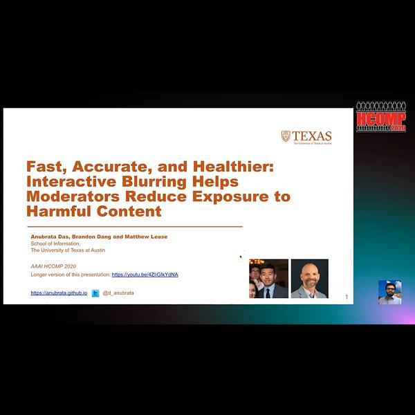 Fast, Accurate, and Healthier: Interactive Blurring Helps Moderators Reduce Exposure to Harmful Content
