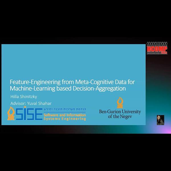 Feature-Engineering from Meta-Cognitive Data for Machine-Learning based Decision-Aggregation