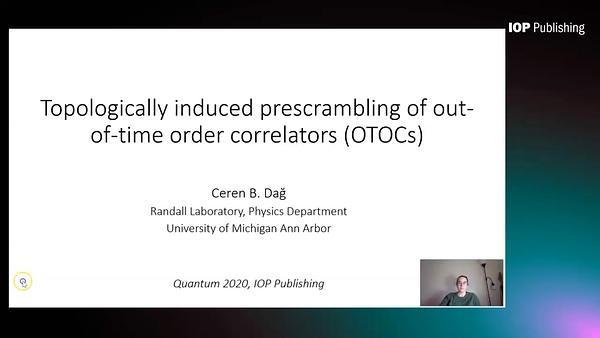 Topologically induced prescrambling of out-of-time-order correlators