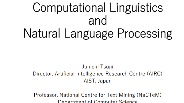 Computational Linguistics and Natural Language Processing