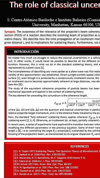 The role of classical uncertainties on the coherence properties of collisions processes