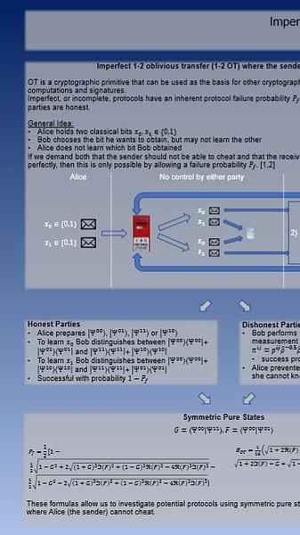 Imperfect quantum oblivious transfer where the sender cannot cheat