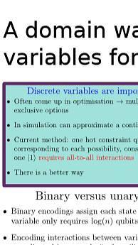 A domain wall encoding for quantum annealing and QAOA