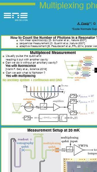 Multiplexing photon number measurement of a resonator using a dispersively coupled qubit