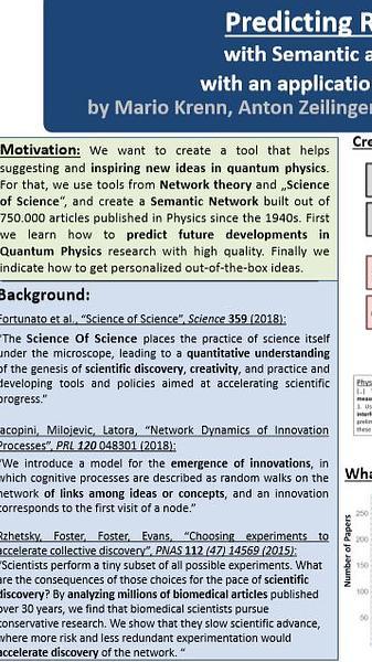 Predicting Research Trends with Semantic and Neural Networks with an application in Quantum Physics