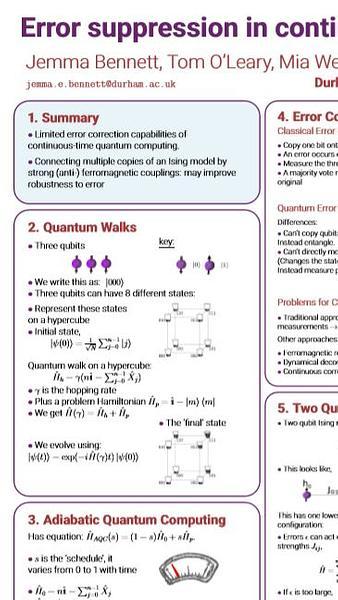 Error Suppression in Continuous-time Quantum Computing