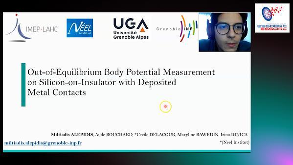 Out-of-Equilibrium Body Potential Measurement on silicon-on-Insulator with Deposited Metal Contacts