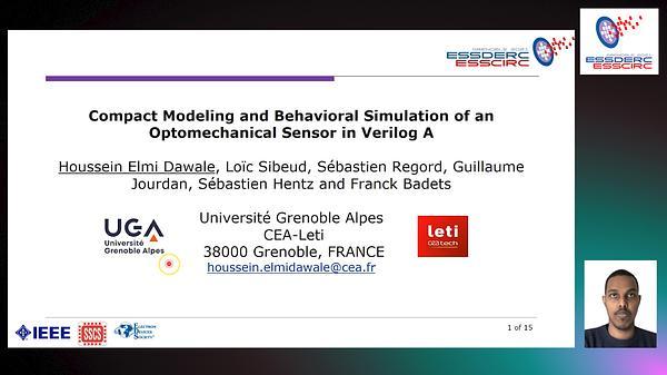 Compact Modeling and Behavioral Simulation of an Optomechanical Sensor in Verilog a