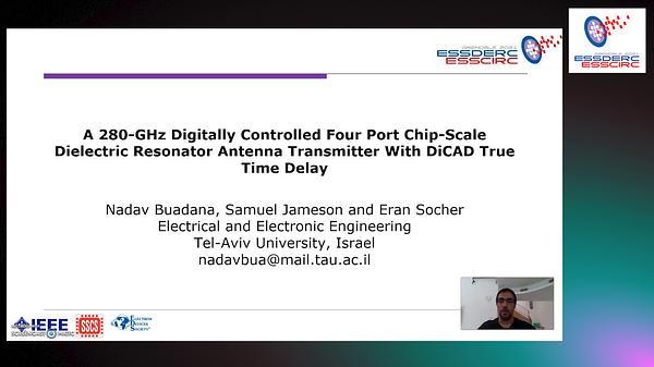 A 280-GHz Digitally Controlled Four Port Chip-Scale Dielectric Resonator Antenna Transmitter with DiCAD True Time Delay