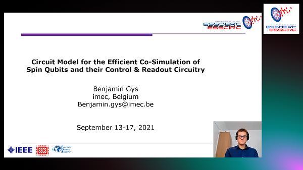 Circuit Model for the Efficient Co-Simulation of Spin Qubits and Their Control & Readout Circuitry