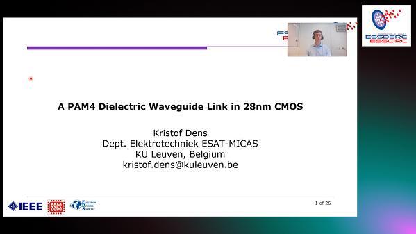 A PAM4 Dielectric Waveguide Link in 28 nm CMOS