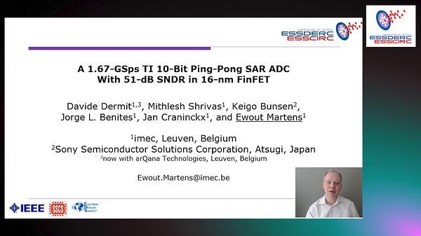 A 1.67-GSps Ti 10-Bit Ping-Pong SAR ADC with 51-dB SNDR in 16-nm FinFET