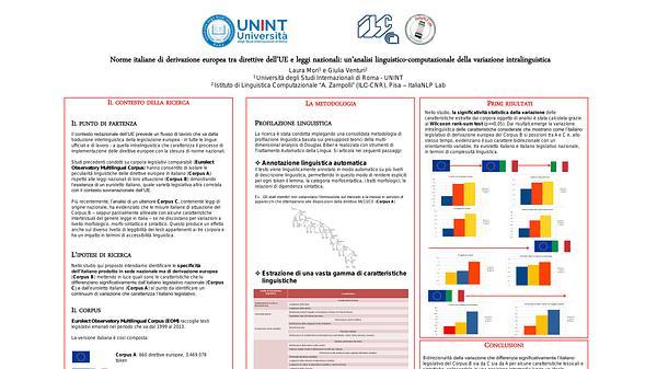 Norme italiane di derivazione europea tra direttive dell’UE e leggi nazionali: un’analisi linguistico-computazionale della variazione intralinguistica