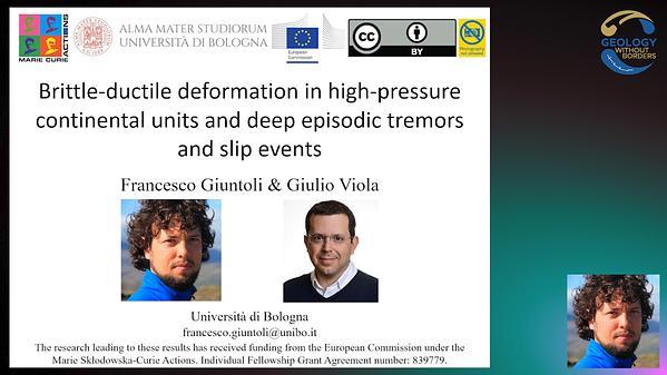 Brittle-ductile deformation in high-pressure continental units and deep episodic tremors and slip events