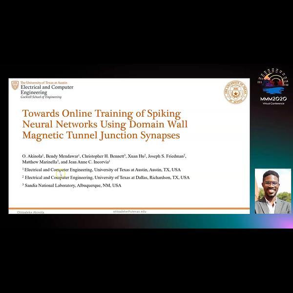 Online Training of Spiking Neural Networks Using Domain Wall Magnetic Tunnel Junction Synapses