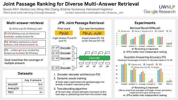 Joint Passage Ranking for Diverse Multi-Answer Retrieval