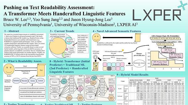 Pushing on Text Readability Assessment: A Transformer Meets Handcrafted Linguistic Features