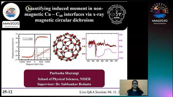 Quantifying induced moment in non-magnetic Cu – C60 interfaces via x-ray magnetic circular dichroism