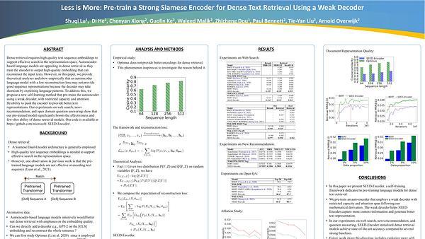 Less is More: Pretrain a Strong Siamese Encoder for Dense Text Retrieval Using a Weak Decoder