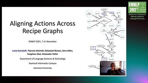 Aligning Actions Across Recipe Graphs