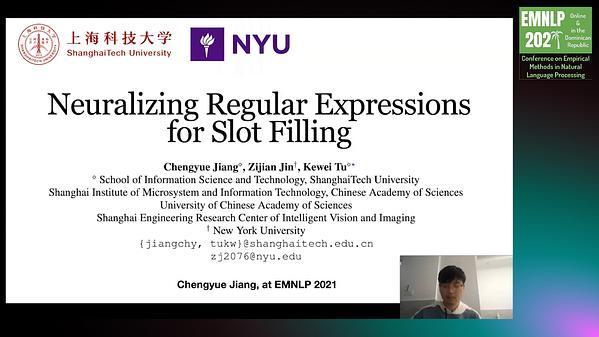 Neuralizing Regular Expressions for Slot Filling