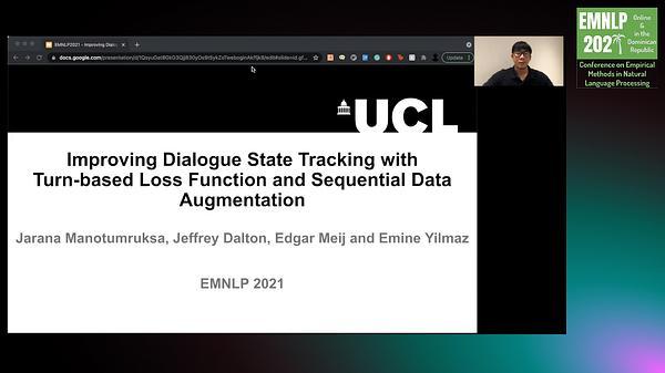 Improving Dialogue State Tracking with Turn-based Loss Function and Sequential Data Augmentation