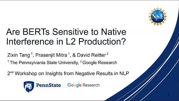 Are BERTs Sensitive to Native Interference in L2 Production?