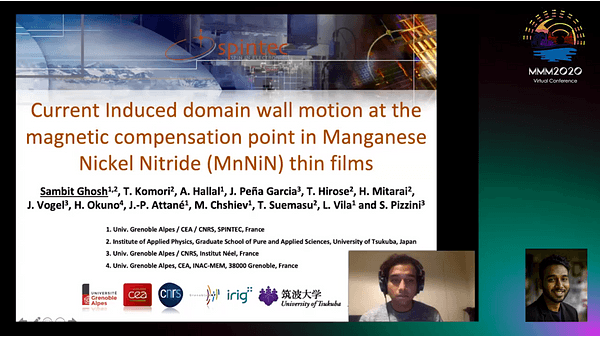 Current induced domain wall motion at the magnetic compensation point in Manganese Nickel Nitride (MnNiN) thin films