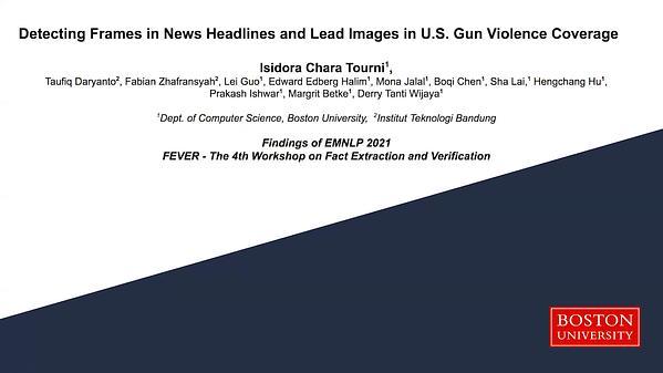 Detecting Frames in News Headlines and Lead Images in U.S. Gun Violence Coverage