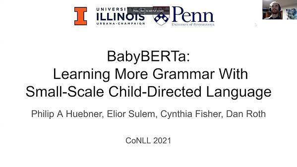 BabyBERTa: Learning More Grammar With Small-Scale Child-Directed Language