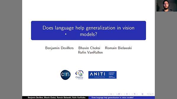 Does language help generalization in vision models?