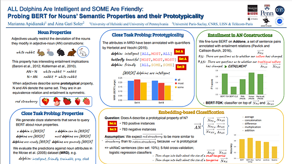 ALL Dolphins Are Intelligent and SOME Are Friendly: Probing BERT for Nouns’ Semantic Properties and their Prototypicality