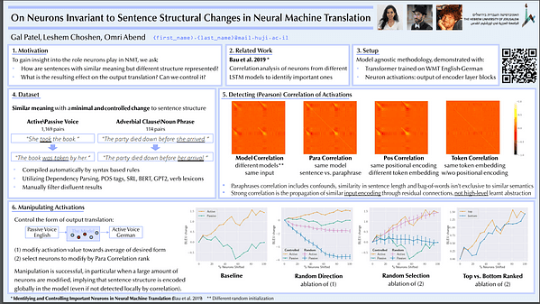On Neurons Invariant to Sentence Structural Changes in Neural Machine Translation
