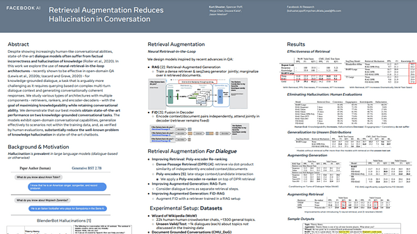 Retrieval Augmentation Reduces Hallucination in Conversation