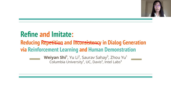 Refine and Imitate: Reducing Repetition and Inconsistency in Persuasion Dialogues via Reinforcement Learning and Human Demonstration