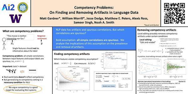 Competency Problems: On Finding and Removing Artifacts in Language Data