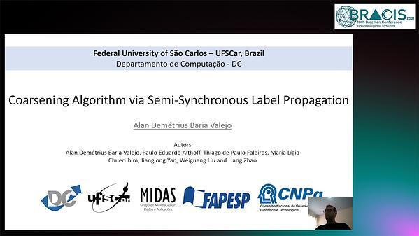 Coarsening Algorithm via Semi-Synchronous Label Propagation for Bipartite Networks