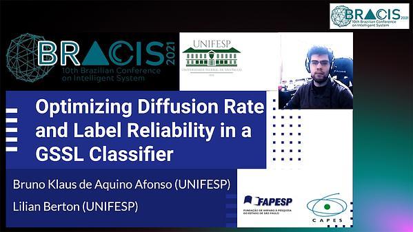 Optimizing Diffusion Rate and Label Reliability in a Graph-based Semi-supervised Classifier