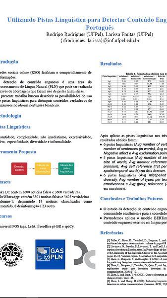 Utilizando Pistas Linguísticas para Detectar Notícias Falsas em Português