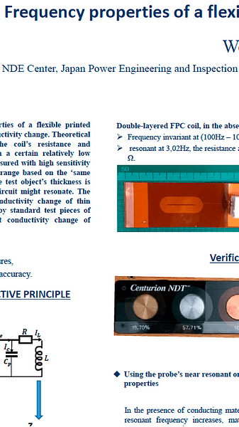 Frequency characteristics of an air-cored coil and its application to conductivity examination