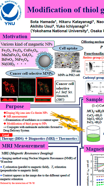 Modification of thiol groups on magnetic nanoparticles for theranostics