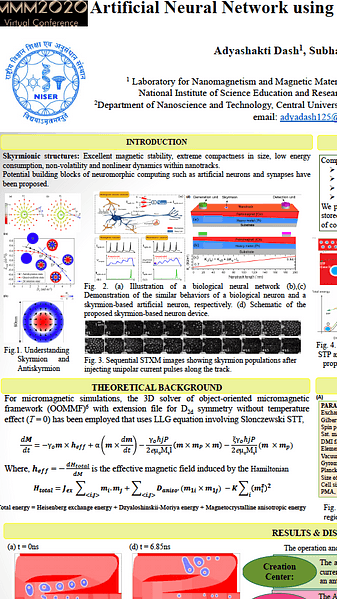 Artificial Neural Network using Skyrmionics