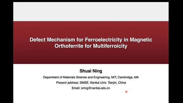 Defect mechanism for ferroelectricity in orthoferrites